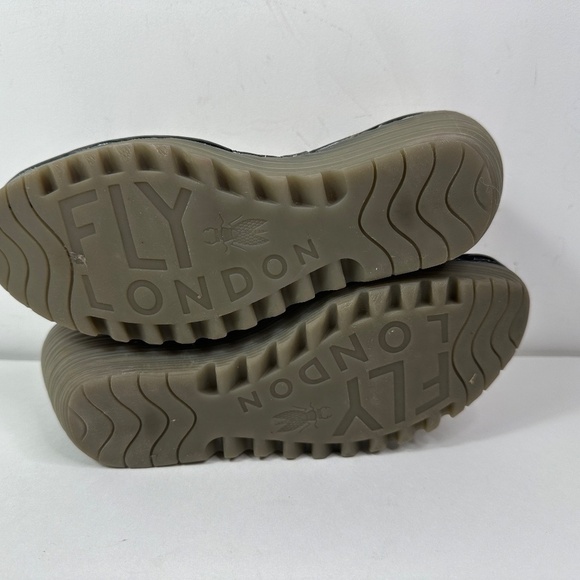 Fly London Ydel Platform Wedge Sandals Women's 39 Burgundy Ankle Strap Heels - Picture 12 of 13